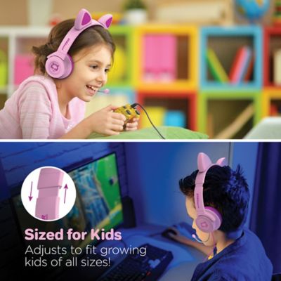 Image showing 5 th HyperGear Kombat Kitty Gaming Headset for Kids (Pink)