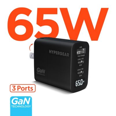 Image showing  Multi-Travel 65 W PD 3-Port USB Charger, Black