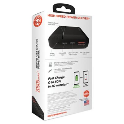 Image showing  USB-C Fast Charge Power Bank for iPhone and Android (20 Amp)