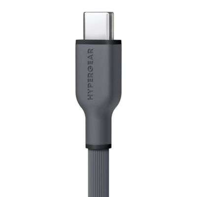 Image showing  Flexi Pro USB-C to Lightning Soft-Touch Silicone Fast Charge and Sync Cable, 10-ft. (Gray)
