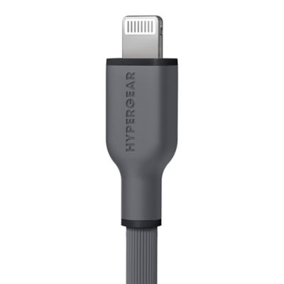 Image showing  Flexi Pro USB-C to Lightning Soft-Touch Silicone Fast Charge and Sync Cable, 10-ft. (Gray)