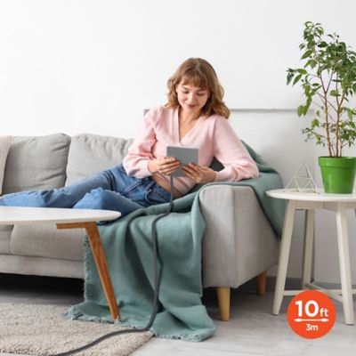 Image showing 7 th HyperGear Flexi Pro USB-C to Lightning Soft-Touch Silicone Fast Charge and Sync Cable, 10 ft., Gray