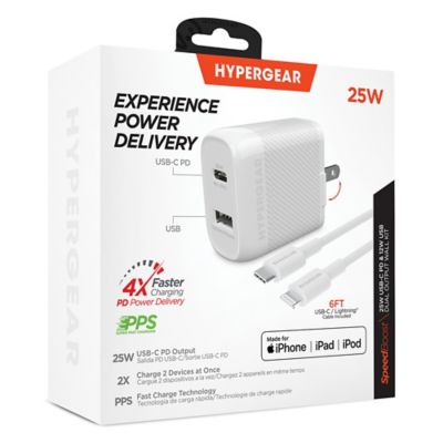 Image showing  SpeedBoost 25-Watt PD Dual-Output Lightning Wall Charger Kit
