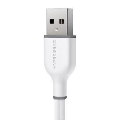 Image showing  Flexi Pro USB-A to USB-C Soft-Touch Silicone Charge and Sync Cable, 10 ft. (White)