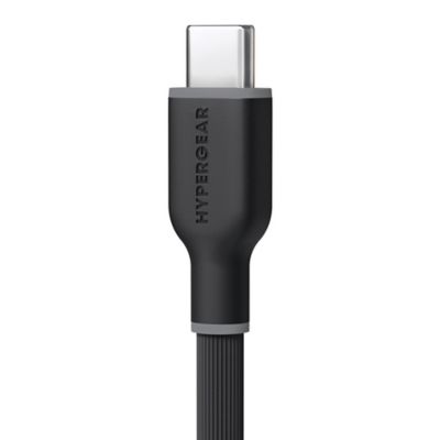 Image showing  Flexi Pro USB-C to USB-C Soft-Touch Silicone Fast Charge and Sync Cable (10 ft., Black)