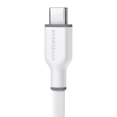 Image showing  Flexi Pro USB-C to USB-C Soft-Touch Silicone Fast Charge and Sync Cable (10 ft., White)