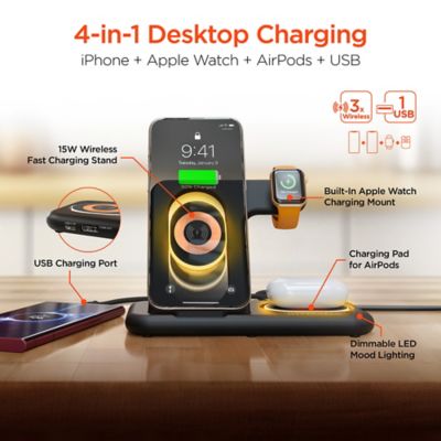 Image showing  15-Watt PowerFold X-Ray 4-in-1 Foldable Wireless Charging Stand