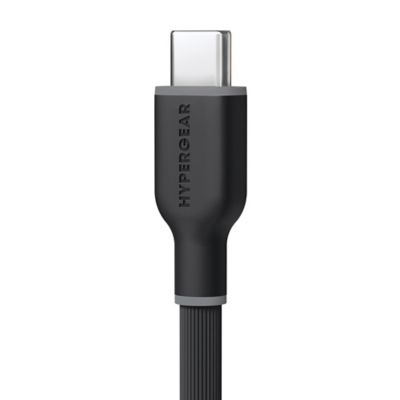 Image showing  Flexi Pro USB-C to Lightning Soft-Touch Silicone Fast Charge and Sync Cable, 10-ft. (Black)
