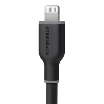 Image showing  Flexi Pro USB-C to Lightning Soft-Touch Silicone Fast Charge and Sync Cable, 10-ft. (Black)