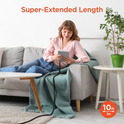 Image showing  Flexi Pro USB-C to Lightning Soft-Touch Silicone Fast Charge and Sync Cable, 10-ft. (Black)