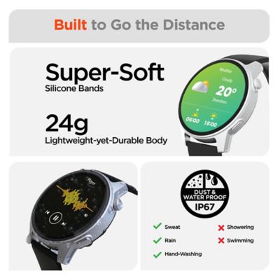 Image showing 6 th HyperGear Activ8 Smartwatch + Fitness Tracker, Silver, 16031
