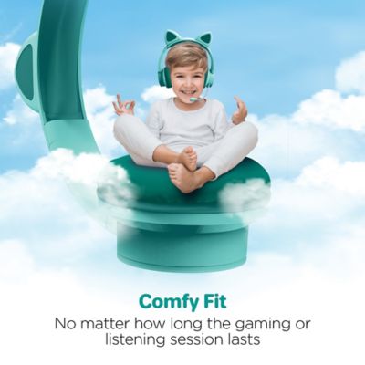 Image showing 9 th HyperGear Kombat Kitty Gaming Headset for Kids (Teal)