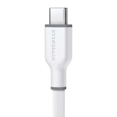 Image showing  Flexi Pro USB-C to Lightning Soft-Touch Silicone Fast Charge and Sync Cable, 10-ft. (White)
