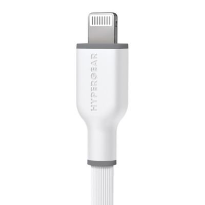 Image showing  Flexi Pro USB-C to Lightning Soft-Touch Silicone Fast Charge and Sync Cable, 10-ft. (White)