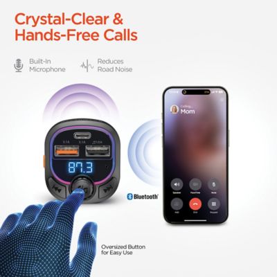 Image showing 6 th HyperGear IntelliCast Road FM Transmitter and Car Charger, Black, 15857