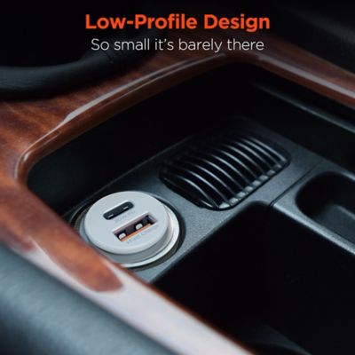 Image showing  mini Dual 20-Watt USB-C PD and 18-Watt USB Car Charger (White)