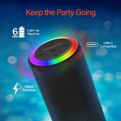 Image showing 8 th HyperGear Halo XL Waterproof True Wireless Stereo Portable Bluetooth Speakerphone with LED Light Ring, 15886