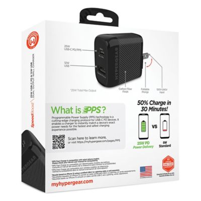 Image showing  SpeedBoost 25-Watt PD Dual-Output USB Wall Charger