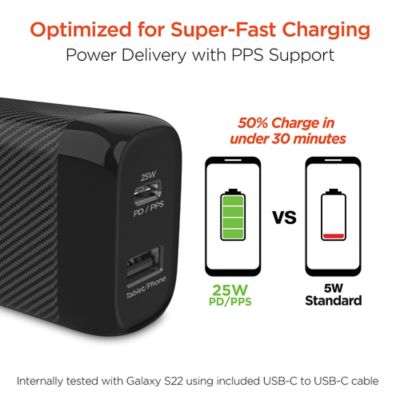 Image showing  SpeedBoost 25-Watt PD Dual-Output USB Wall Charger