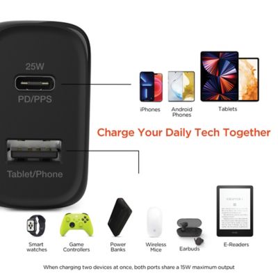 Image showing 6 th HyperGear SpeedBoost 25 W PD Dual-Output USB Wall Charger