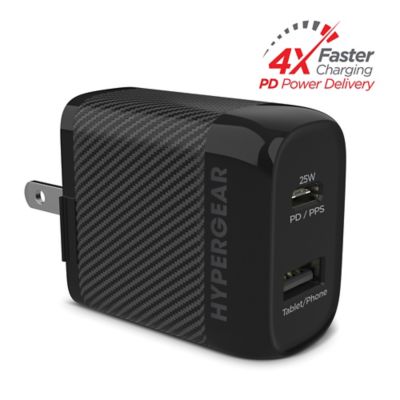 Image showing 8 th HyperGear SpeedBoost 25 W PD Dual-Output USB Wall Charger