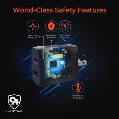 Image showing 9 th HyperGear SpeedBoost 25 W PD Dual-Output USB Wall Charger