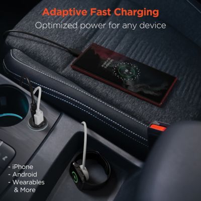 Image showing 6 th HyperGear Mini Dual 20 W PD USB-C and 18 W USB Car Charger, Black