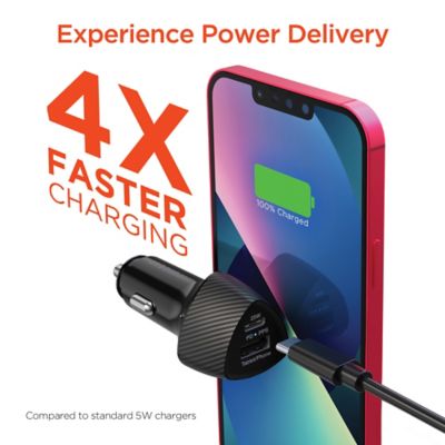 Image showing 5 th HyperGear SpeedBoost 25-Watt PD Dual-Output Car Charger