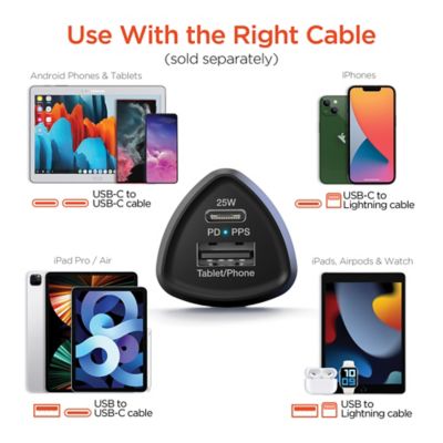 Image showing 7 th HyperGear SpeedBoost 25-Watt PD Dual-Output Car Charger