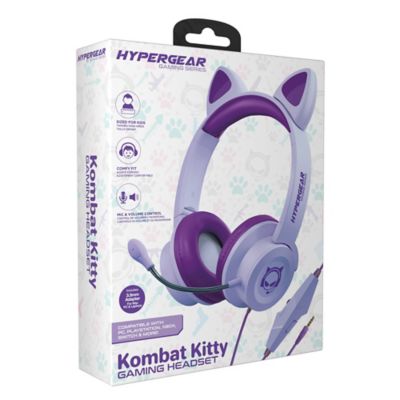 Image showing  Kombat Kitty Gaming Headset for Kids (Purple)