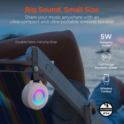 Image showing 8 th HyperGear Wireless Audio Essentials Duo with Light-up Bluetooth Speaker and Headphones (Nude)