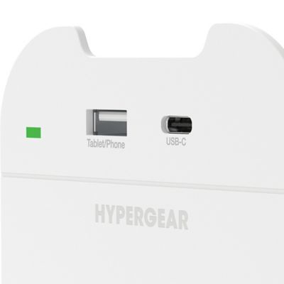 Image showing  Multi-Plug 5-Outlet Wall Tap with USB-C and USB Ports, White