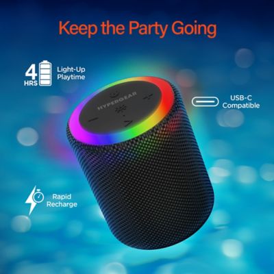 Image showing  Halo Waterproof True Wireless Stereo Portable Bluetooth Speakerphone with LED Light Ring, 15885