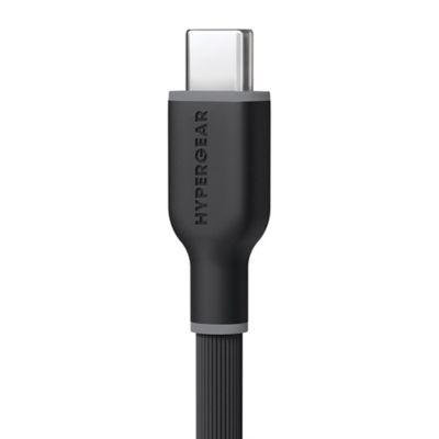 Image showing  Flexi Pro USB-C to USB-C Soft-Touch Silicone Fast Charge and Sync Cable (15 ft., Black)