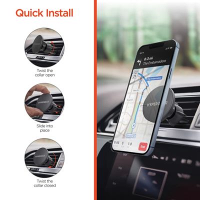 Image showing 6 th HyperGear Mag Grip MagSafe-Compatible Vent Mount, Black