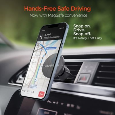 Image showing 8 th HyperGear Mag Grip MagSafe-Compatible Vent Mount, Black