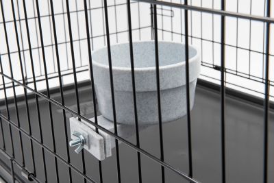 Image showing  20 oz. Quick-Lock Cage Crock Plastic Small Animal Feeder