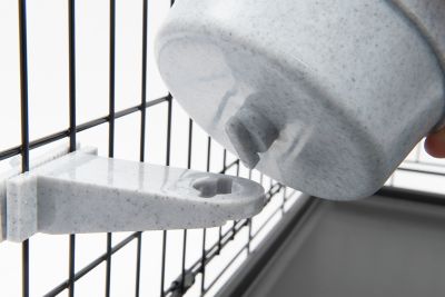 Image showing  20 oz. Quick-Lock Cage Crock Plastic Small Animal Feeder