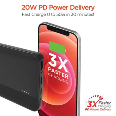 Image showing 9 th HyperGear USB-C Fast Charge Power Bank for iPhone and Android, 10 Amp