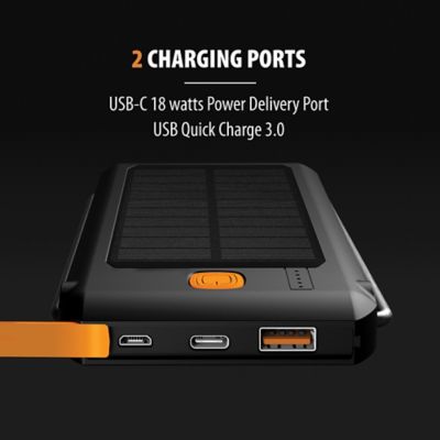 Image showing  Portable Power pk., 10,000-mAh, LED Solar with Light