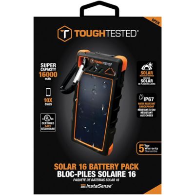 Image showing  ROC16 16,000 mAh Solar Charger and Wireless Portable Power Bank with Flashlight