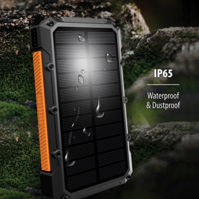Image showing 5 th ToughTested ROC16 16,000 mAh Solar Charger and Wireless Portable Power Bank with Flashlight