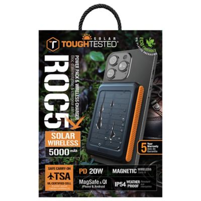 Image showing  ROC 5 MagSafe 5,000-mAh Solar Qi Wireless Power Bank with USB-C PD and USB-A Quick-Charge Ports and Flashlight