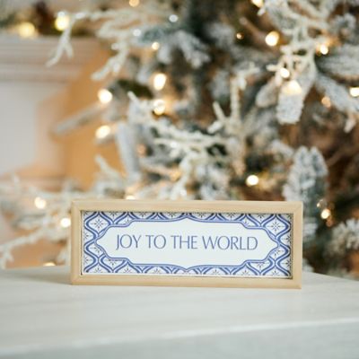 Image showing  Framed Joy to the World Sign 12 in. L
