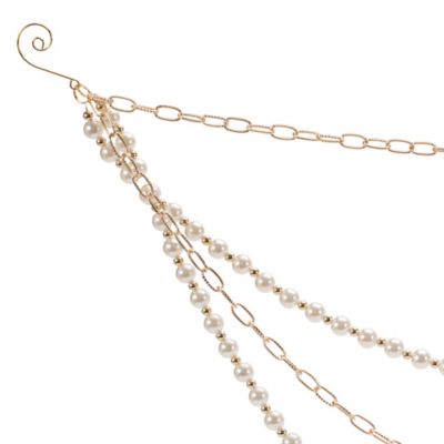 Image showing  Pearl Bead and Chain Link Garland (Set of 2)