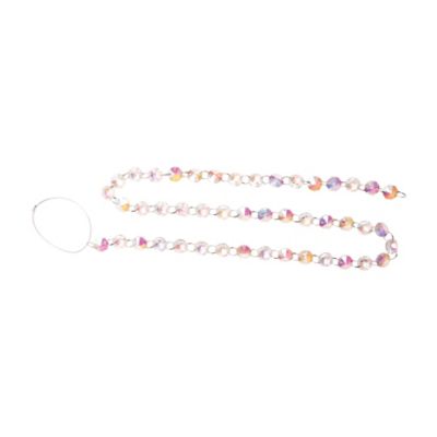 Melrose International Clear Iridescent Glass Jewel Garland (Set of 2)