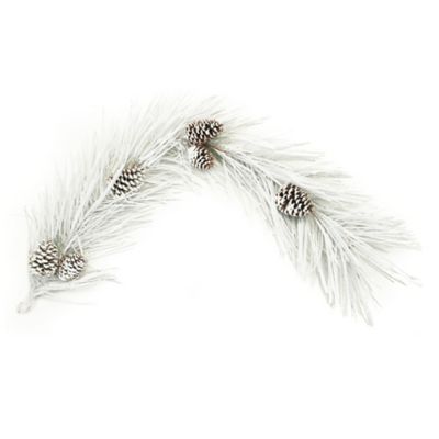 Melrose International Flocked Long Needle Pine Garland 48 in. L