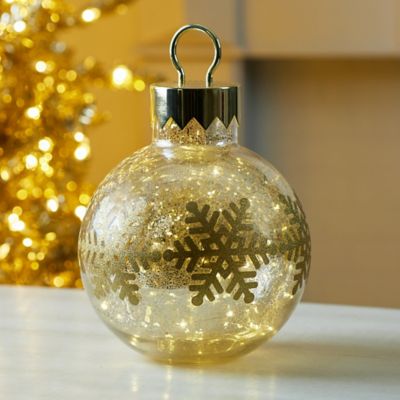Image showing  LED Mercury Glass Ornament 13 in. H