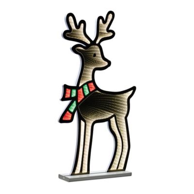 Melrose International Deer with Scarf Ekkolight 33 in. H