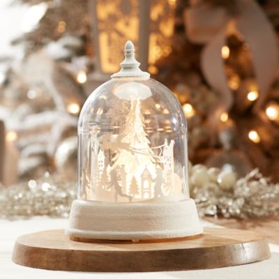 Image showing  LED Rotating Santa's Sleigh Globe 8.5 in. H